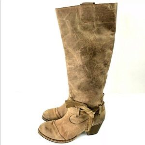 Anthropologie Sixtyseven nubuck leather boots. 8.5